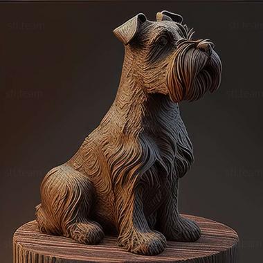 3D model Zwergschnauzer dog (STL)